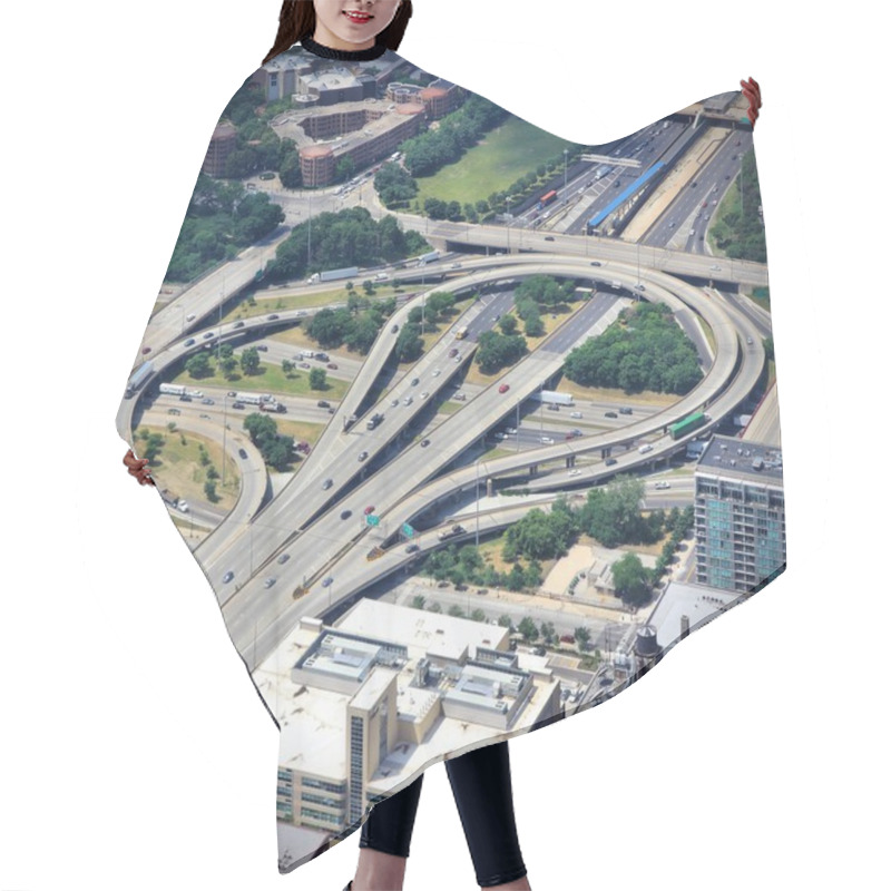 Personality  Freeway Interchange Hair Cutting Cape