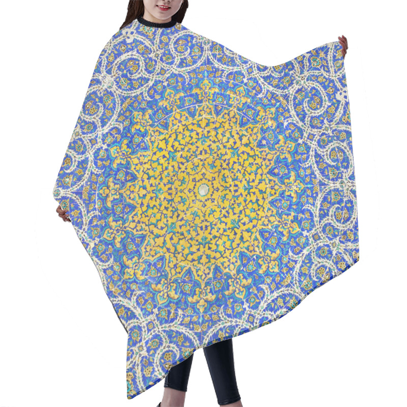 Personality  Islamic Persian Motif On Blue Tiles Of A Mosque Hair Cutting Cape