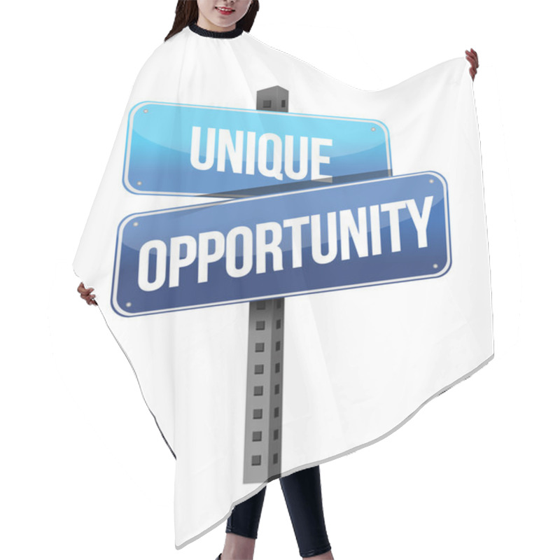 Personality  Unique Opportunity Sign Hair Cutting Cape