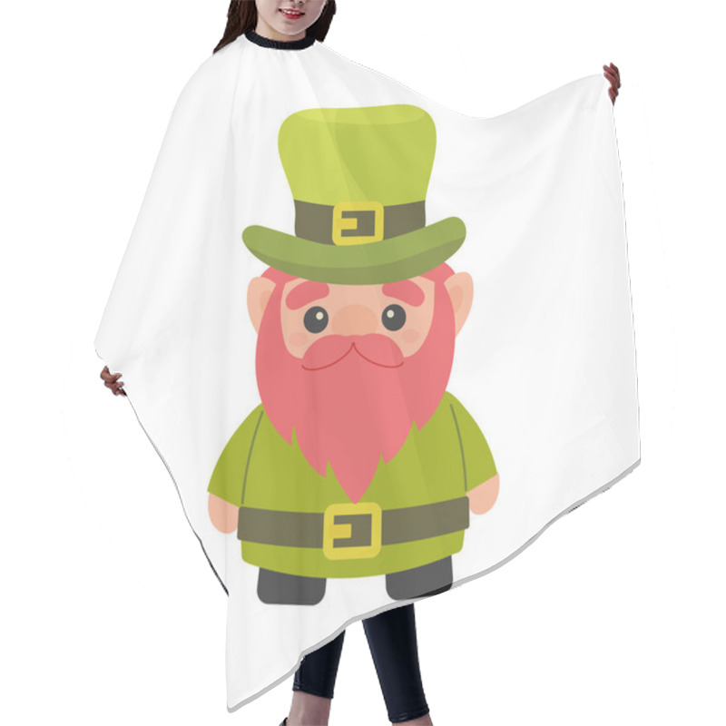 Personality  St Patrick's Day, Green Gnome, Leprechaun With Hat . Vector Illustration On White Background For Postcard, T-shirt, Sticker, Vector Hair Cutting Cape