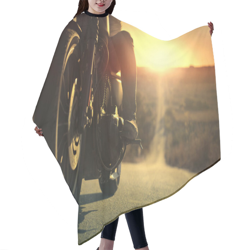 Personality  Motorcycle On The Road Hair Cutting Cape