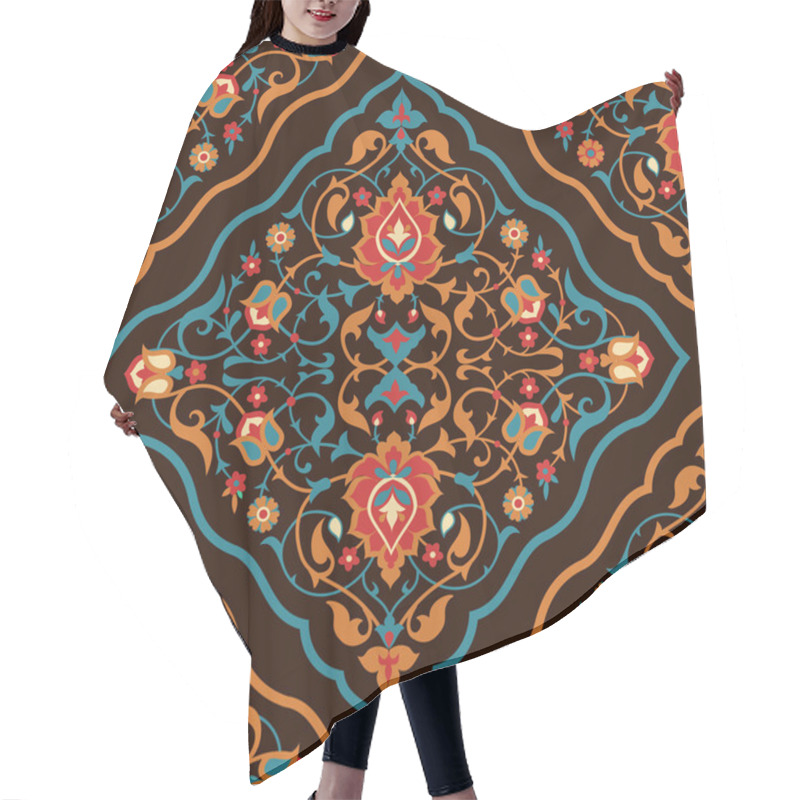 Personality  Floral Tile Design In Arabic Style Hair Cutting Cape