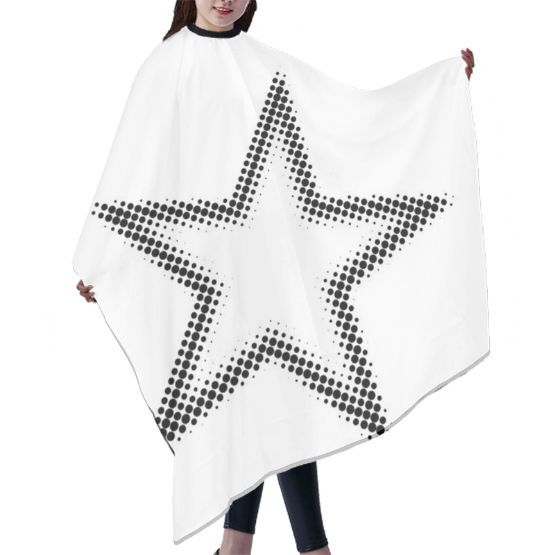 Personality  Halftone Star Hair Cutting Cape