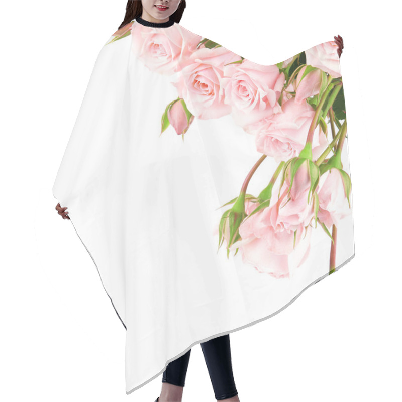 Personality  Fresh Roses Border Hair Cutting Cape