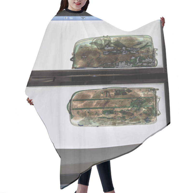 Personality  Display Of X-ray Security Check Machine Hair Cutting Cape