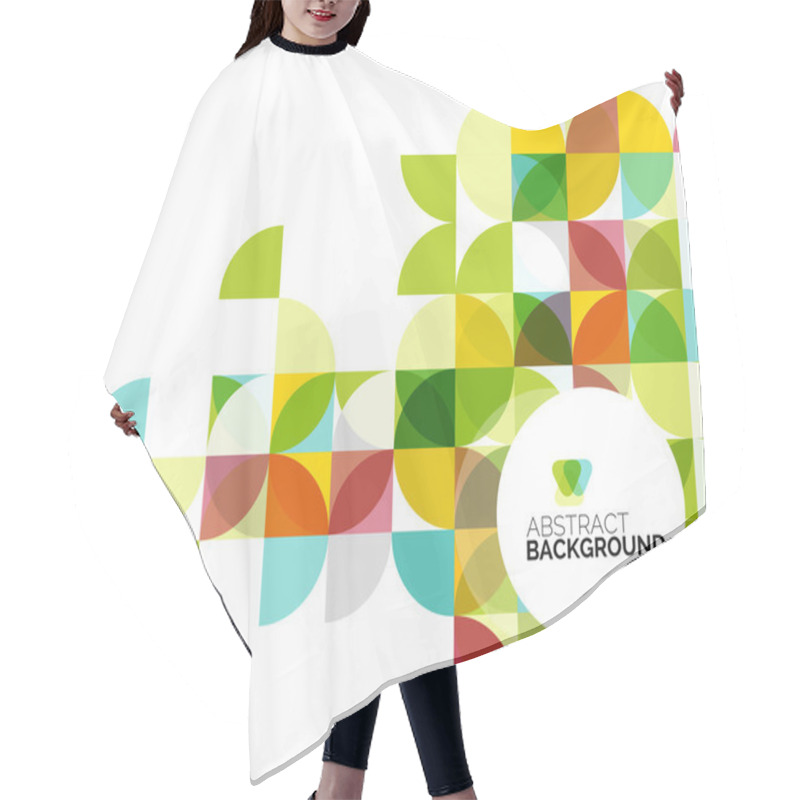 Personality  Circle Geometric Abstract Background Hair Cutting Cape