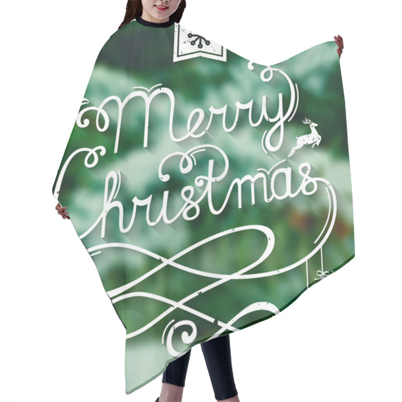 Personality  Vector Christmas Card Hair Cutting Cape