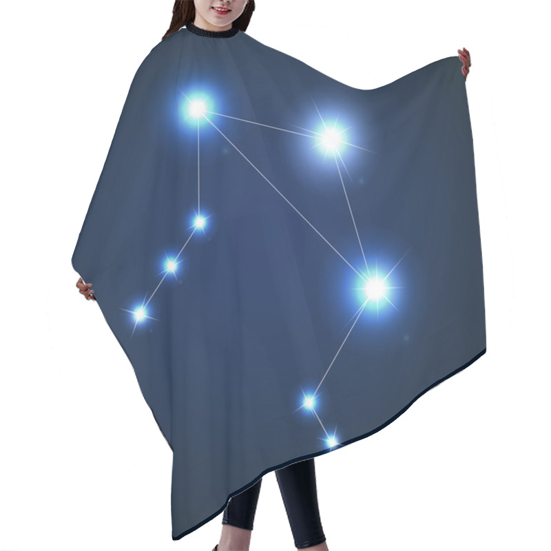 Personality  Libra Zodiac Sign Of The Beautiful Bright Stars Vector Illustrat Hair Cutting Cape