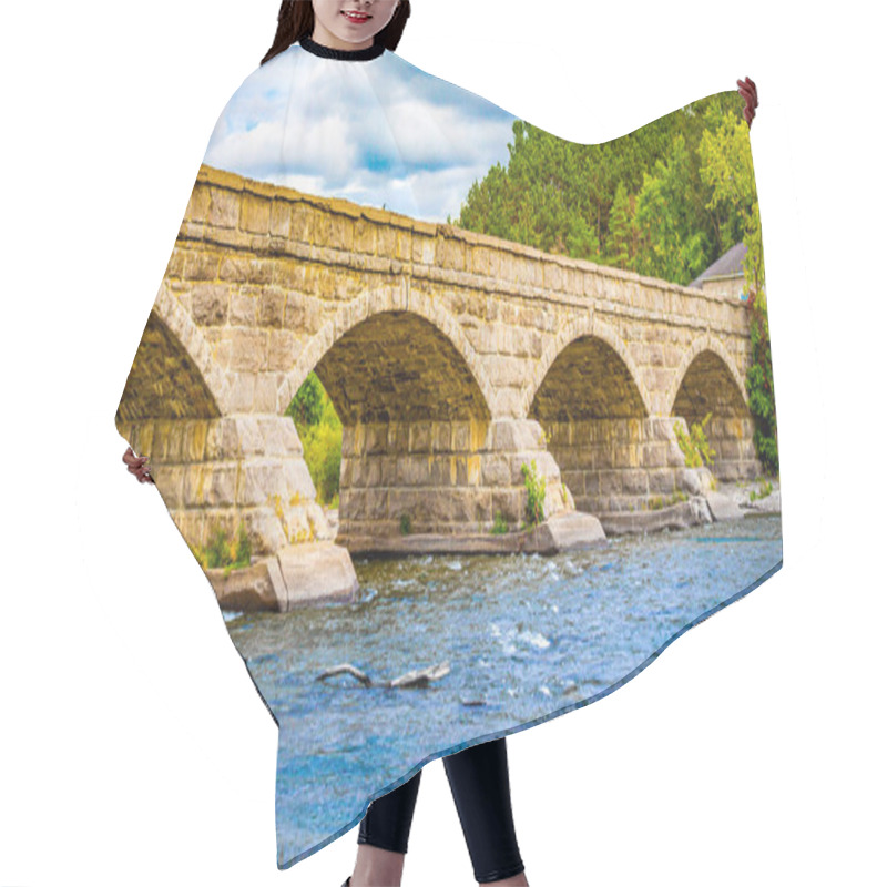 Personality  Arched Stone Bridge Over A River Hair Cutting Cape