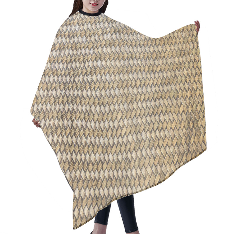 Personality  Old Bamboo Weave Basket Texture And Background Hair Cutting Cape