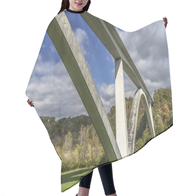 Personality  Double Arch Bridge At Natchez Trace Parkway Hair Cutting Cape