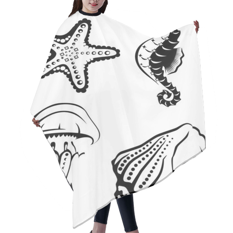 Personality  Sea Life Hair Cutting Cape