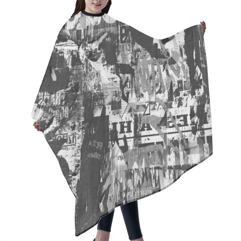 Personality  Torn Poster Hair Cutting Cape