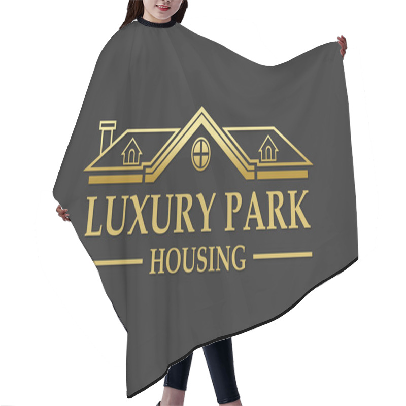 Personality  Luxury Park  Real Estate Logo Hair Cutting Cape