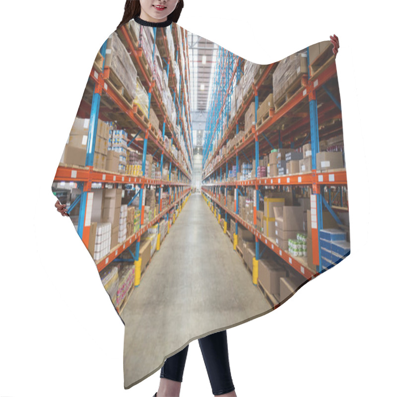 Personality  Boxes Kept On Shelves In Warehouse Hair Cutting Cape