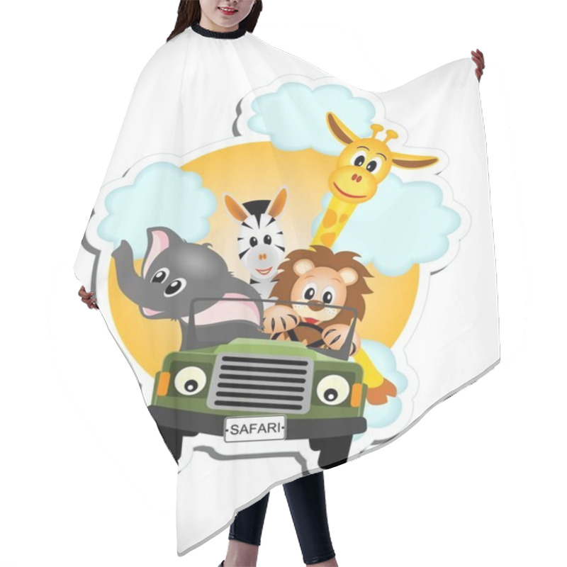 Personality  Animals In The Car Hair Cutting Cape