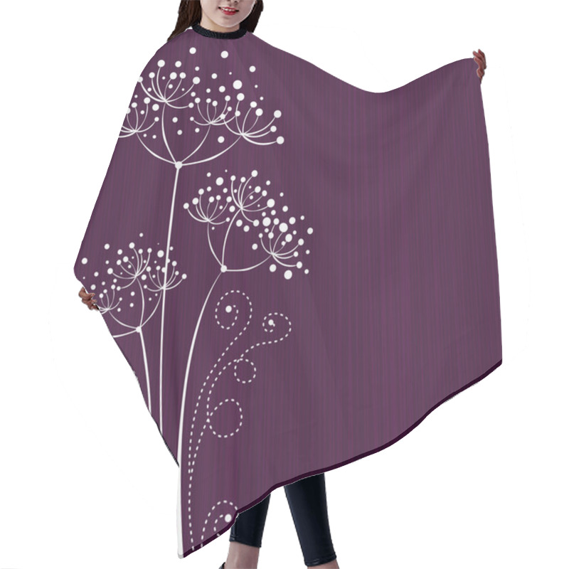 Personality  Delicate Floral Design Hair Cutting Cape