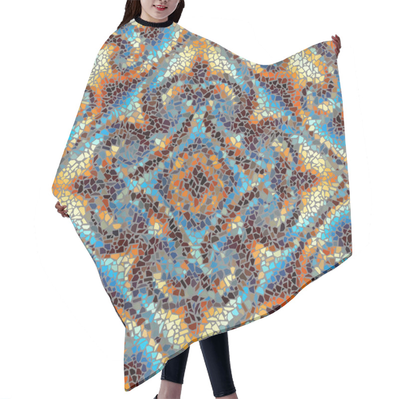 Personality  Seamless Mosaic Pattern Hair Cutting Cape