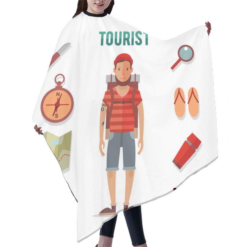 Personality  Male Cartoon Character ,Traveller  Hair Cutting Cape