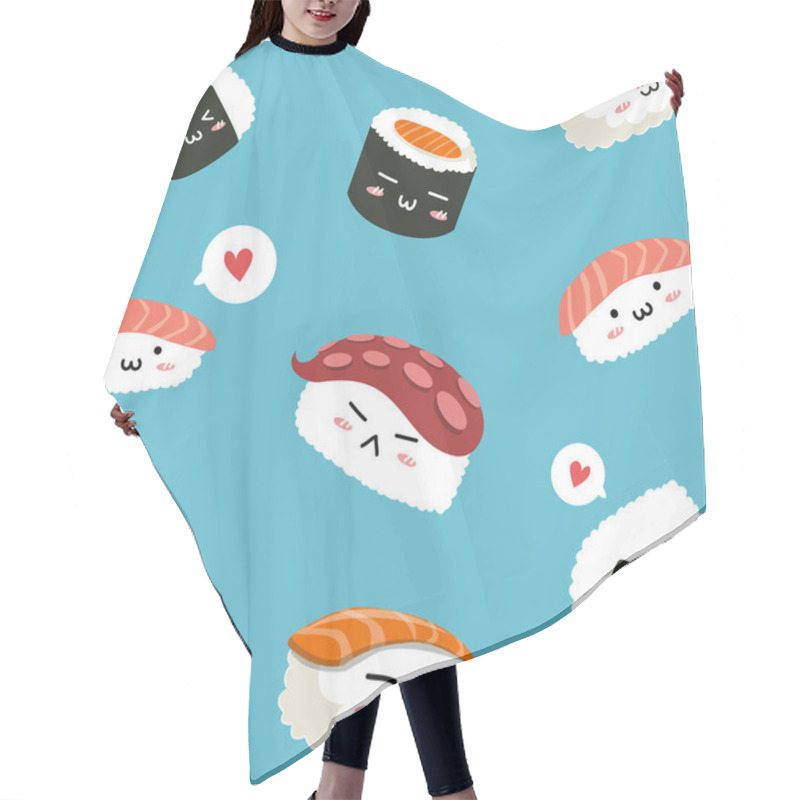 Personality  Sushi Pattern Hair Cutting Cape