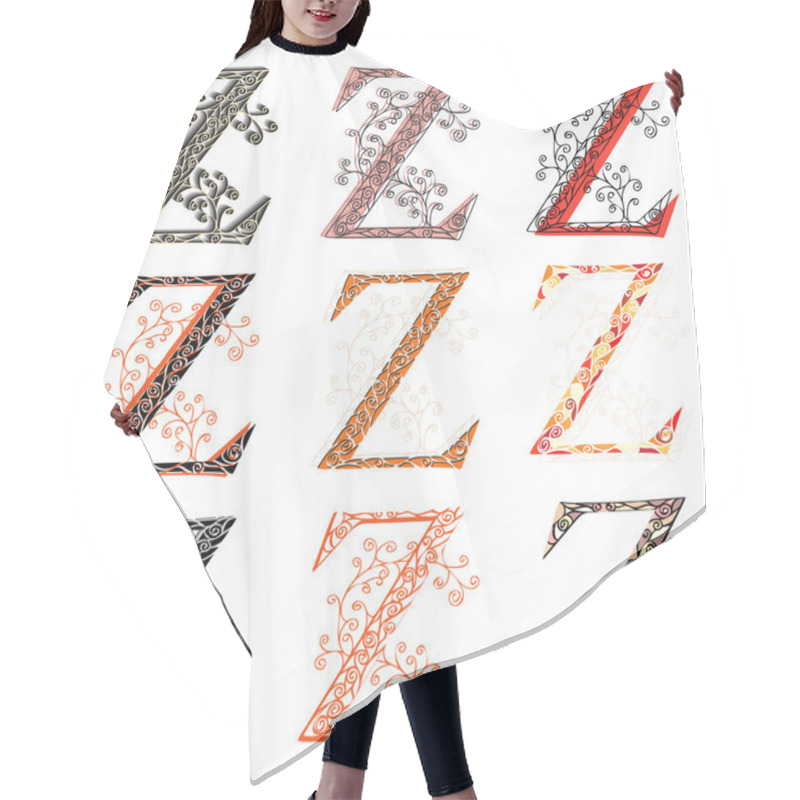 Personality  Various Combination Fishnet Letter Z. Hair Cutting Cape