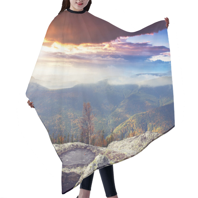 Personality  Fantastic Morning Mountain Landscape Hair Cutting Cape