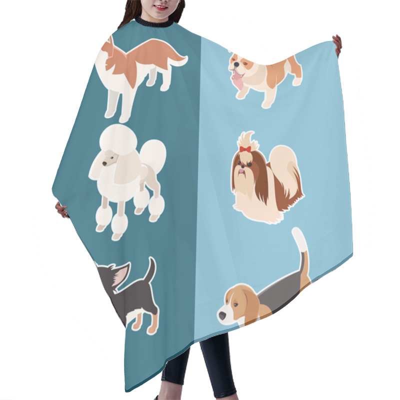 Personality  Collection Of Isometric Dogs3 Hair Cutting Cape