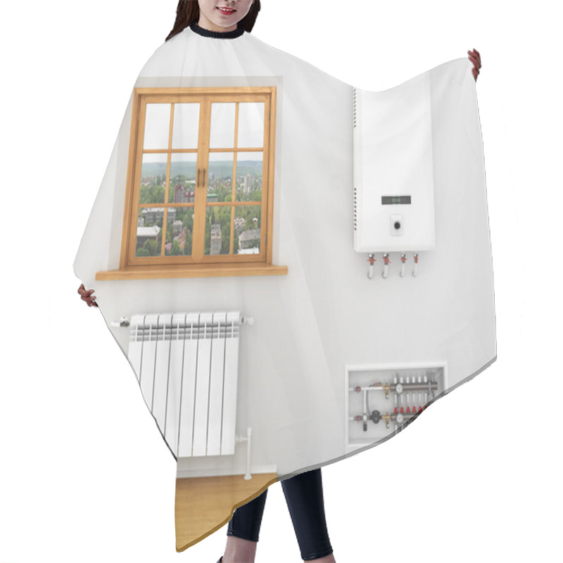 Personality  White Radiator, Boiler Of Central Heating Is System Heating Floo Hair Cutting Cape