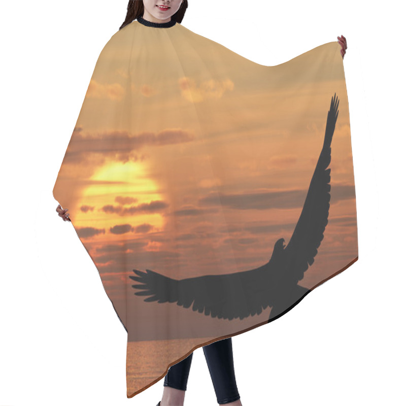 Personality  Eagle Above Ocean Hair Cutting Cape