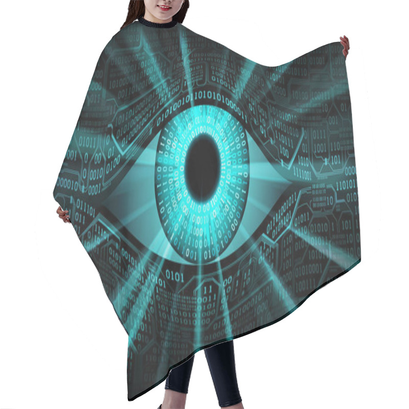 Personality  Big Brother Electronic Eye Concept, Technologies For The Global Surveillance, Security Of Computer Systems And Networks Hair Cutting Cape