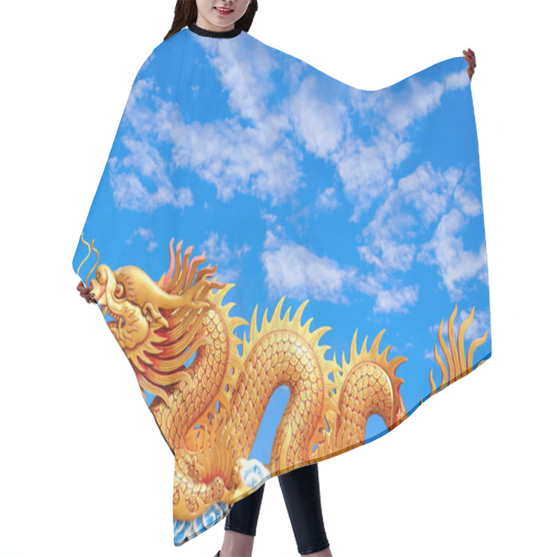 Personality  Gold Dragon Hair Cutting Cape