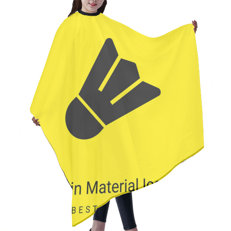 Personality  Badminton Minimal Bright Yellow Material Icon Hair Cutting Cape