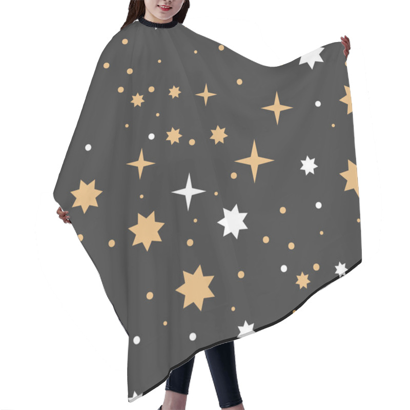 Personality  Star Planet Space Seamless Pattern. Hair Cutting Cape