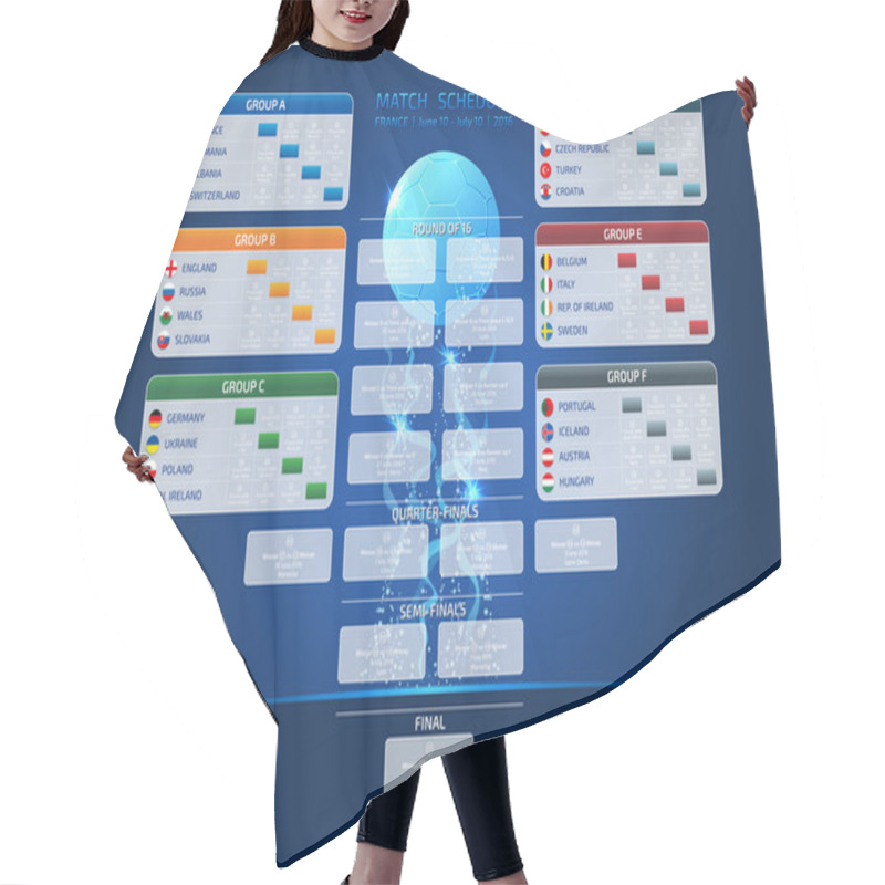 Personality  Match Schedule, Template Hair Cutting Cape