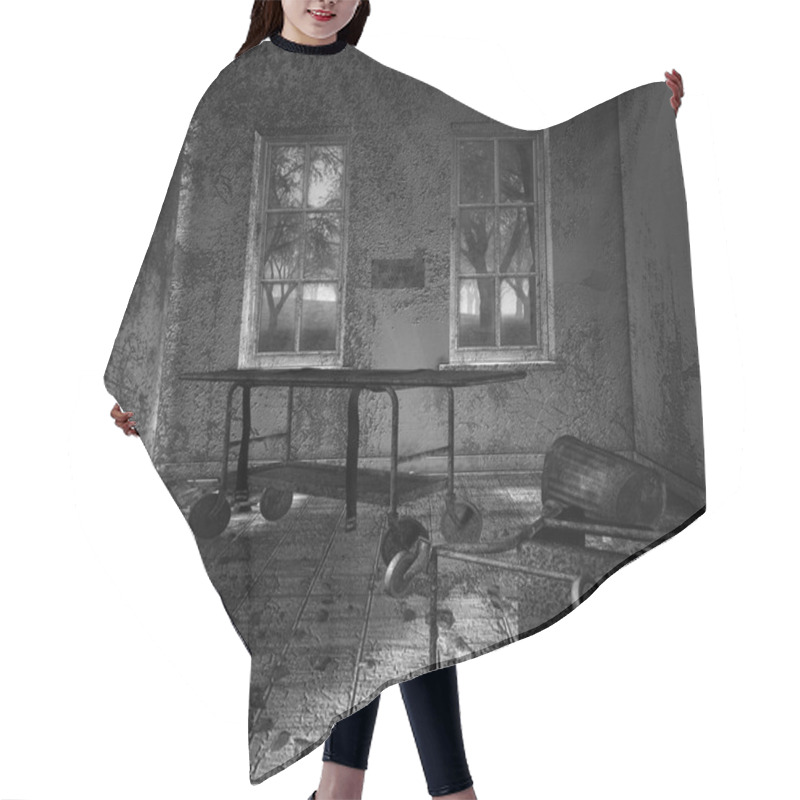 Personality  Dark Asylum Scary Interior Hair Cutting Cape