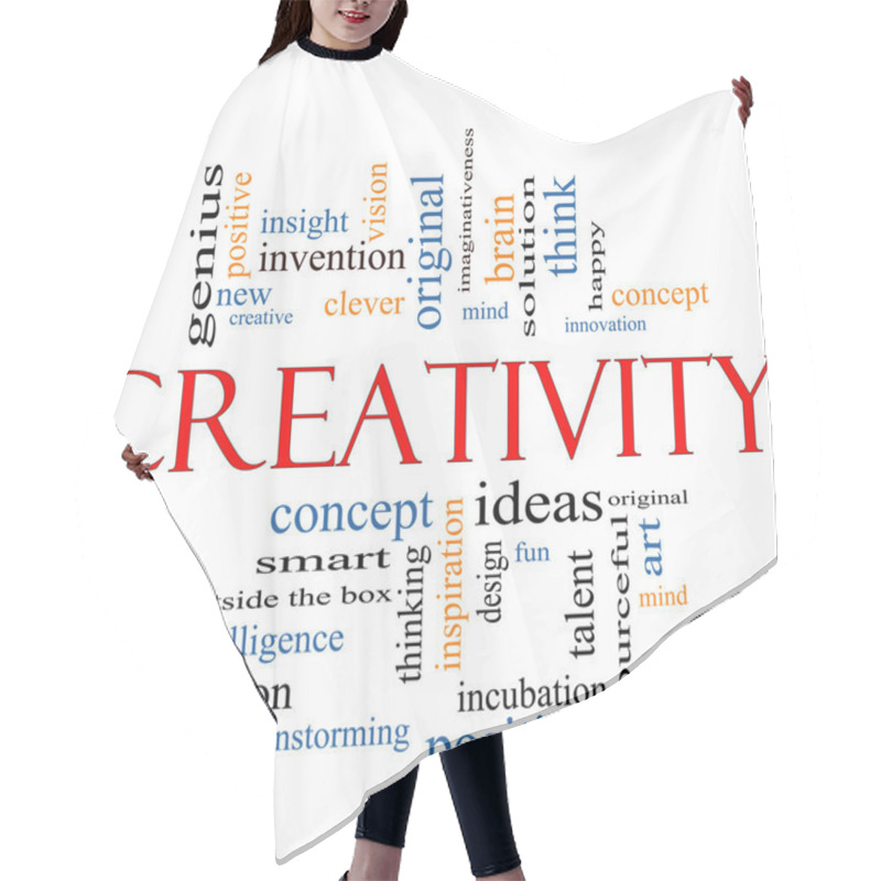 Personality  Creativity Word Cloud Concept Hair Cutting Cape