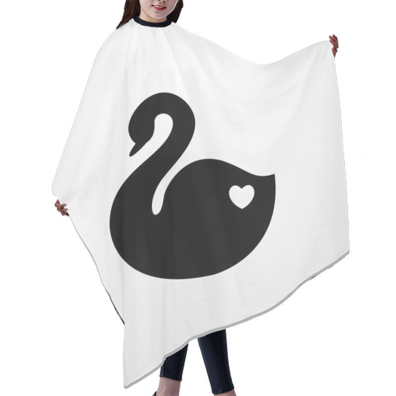 Personality  Swan Icon. Swan Sign Hair Cutting Cape