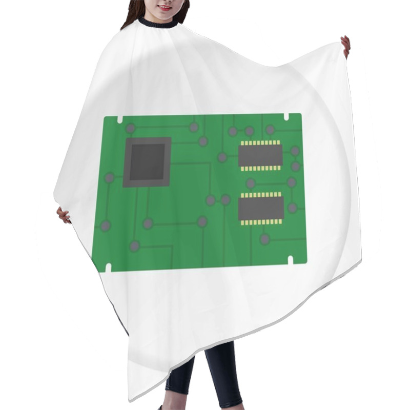 Personality  Electronic Board Icon Circle Hair Cutting Cape