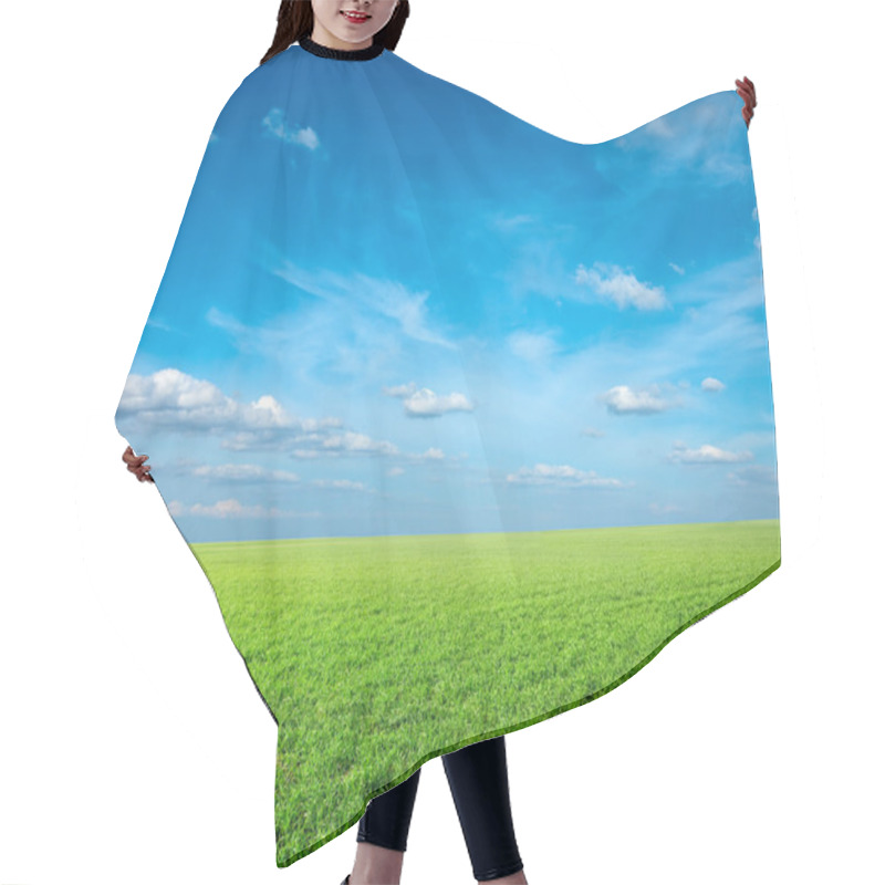 Personality  Field Of Green Fresh Grass Hair Cutting Cape