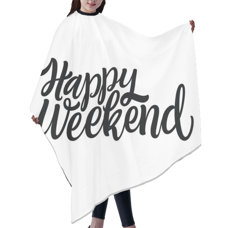 Personality  Happy Weekend Illustration Hair Cutting Cape