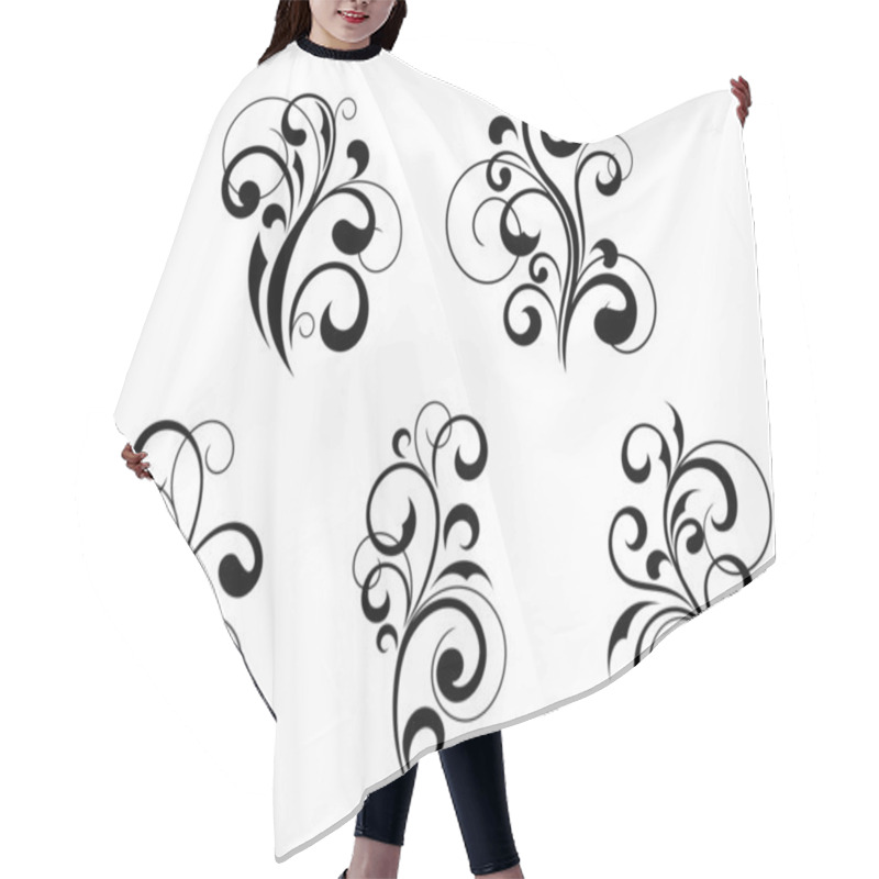 Personality  Floral Elements And Motifs Hair Cutting Cape