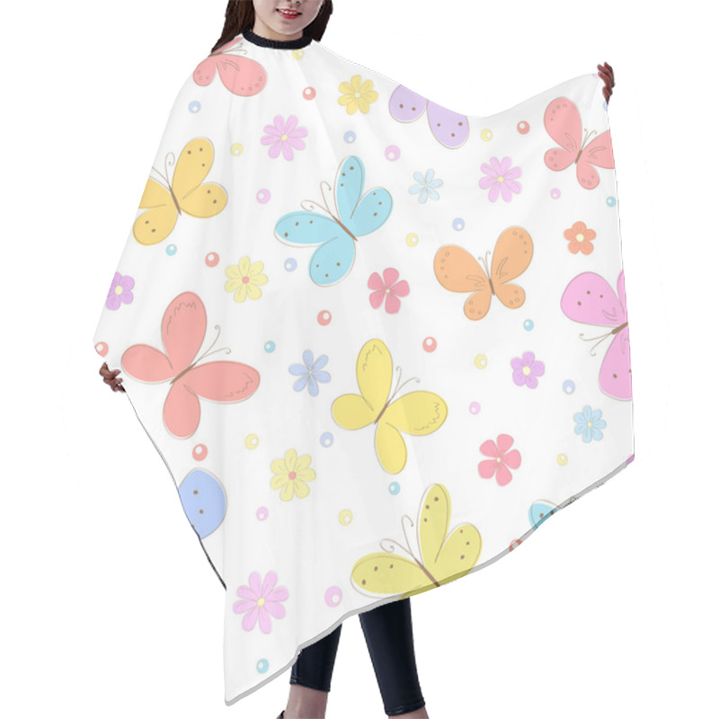 Personality  Background With Butterfly Hair Cutting Cape