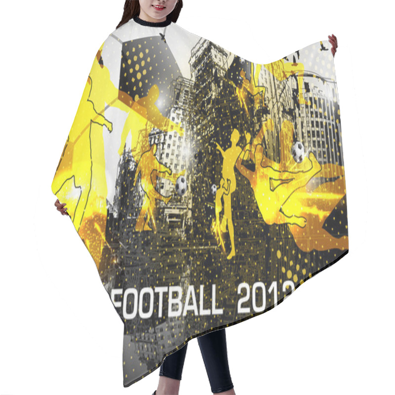 Personality  Football, Flyer Design Hair Cutting Cape