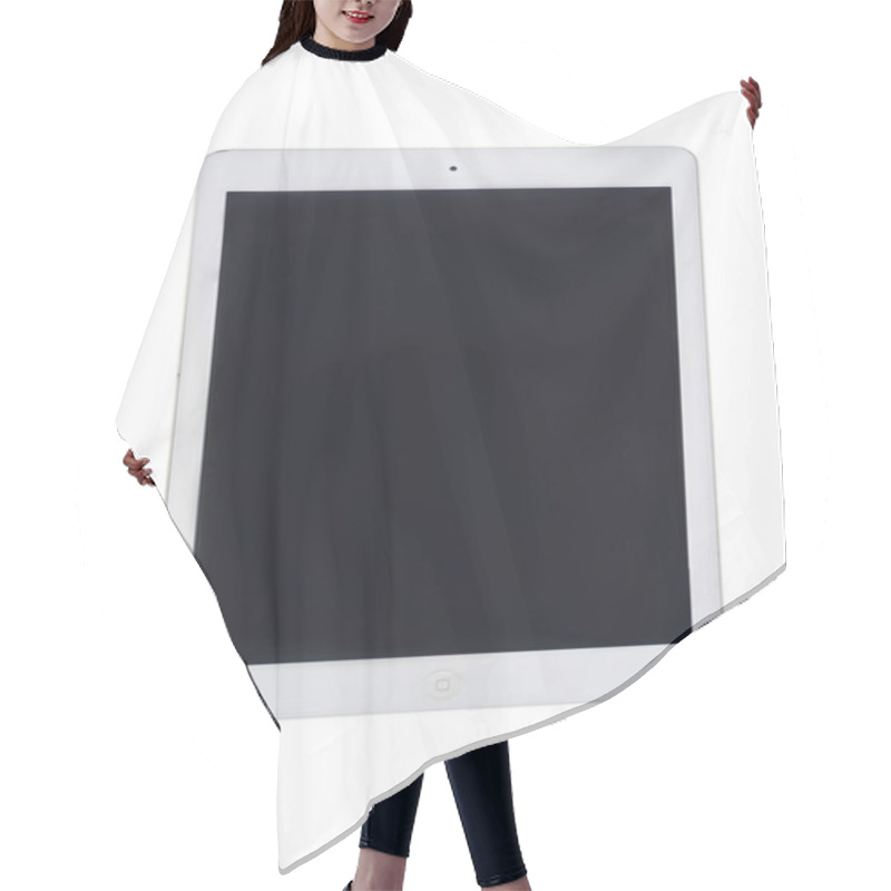 Personality  Digital Tablet With Blank Screen Hair Cutting Cape