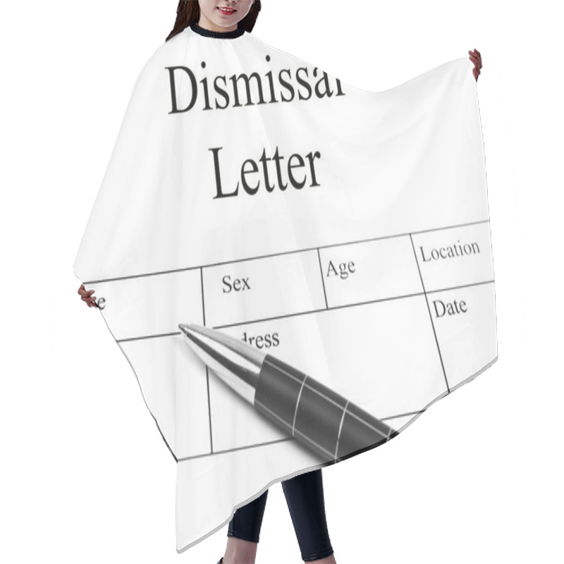 Personality  Dismissal Letter Hair Cutting Cape