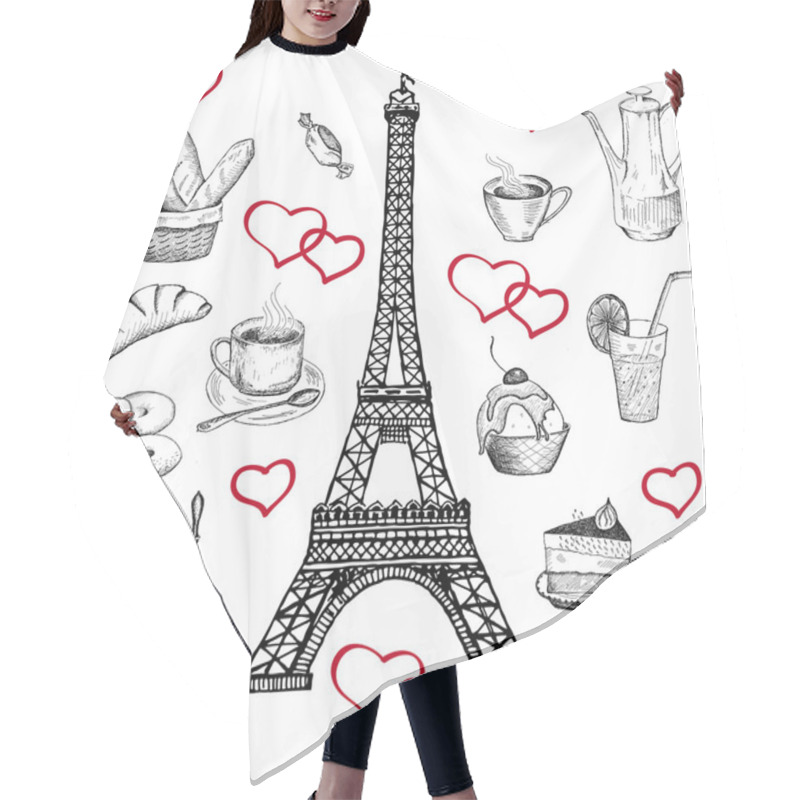 Personality  At The Eiffel Tower Hair Cutting Cape