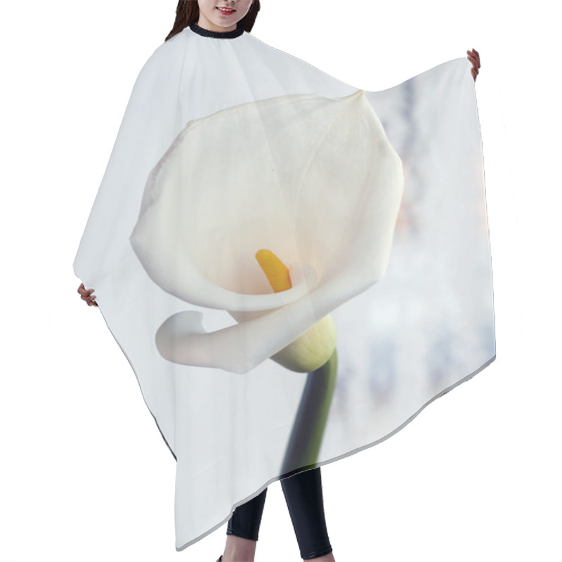 Personality  White Calla Lilly Hair Cutting Cape