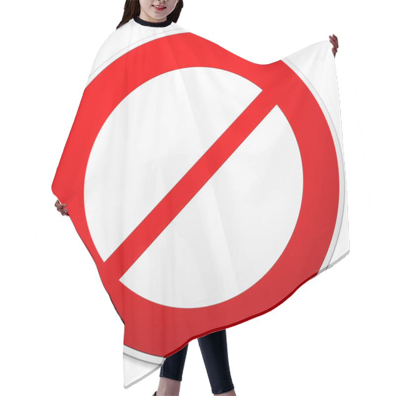 Personality  Deny, Do Not, Prohibition Sign Hair Cutting Cape