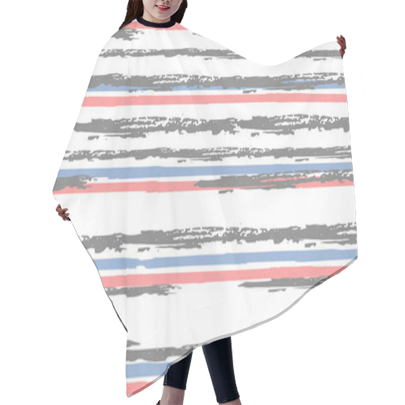 Personality  Seamless Background Of Stripes. Hair Cutting Cape