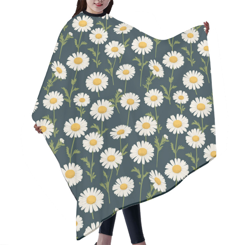 Personality  Elegant Pattern Charming White Daisies Hair Cutting Cape